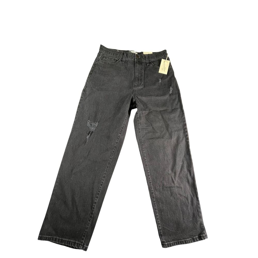 Universal Thread Jeans Womens 12 / 31R Black Baggy Vintage Straight Stretch NWT